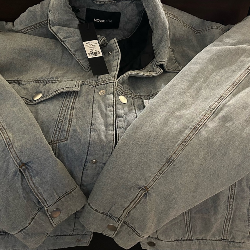 Denim Blue Puffer Jacket